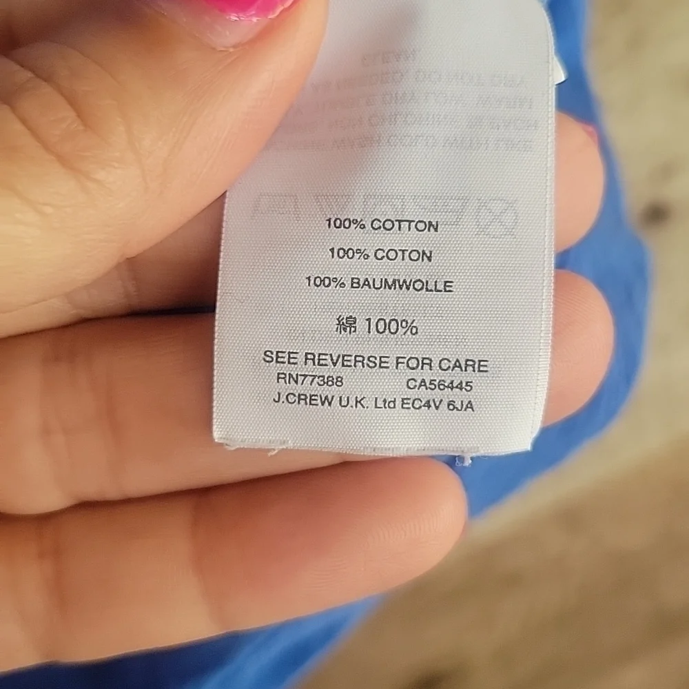 J. Crew Blue Short Sleeve Beach Day Tee Size Medium